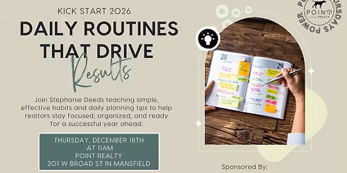 Daily Routines Driving Results for Realtors - Free Realtor Lunch & Learn