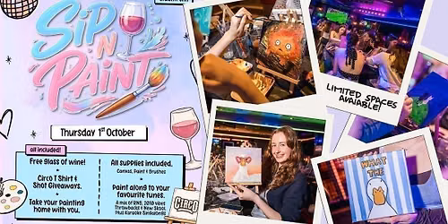 CIRCO\u2019S SIP N\u2019 PAINT \ud83c\udfa1 [1ST OCT] 9pm