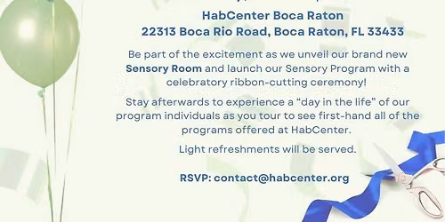 HabCenter\u2019s Sensory Room Ribbon Cutting Event