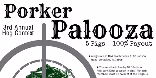 2026 Porker Palooza Hog Contest