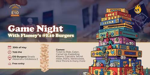 GAME NIGHT at E10 Burgers
