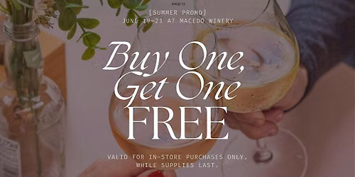 Summer Promo: Buy 1, Get 1 FREE