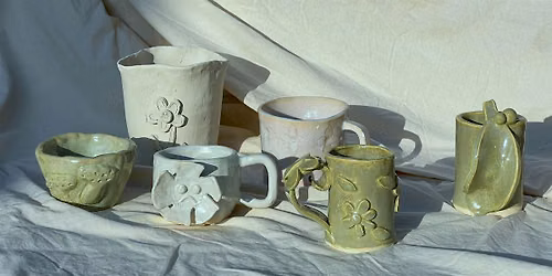 Garden Inspired Coffee Mug Ceramic Class- Intro to Pottery Workshop