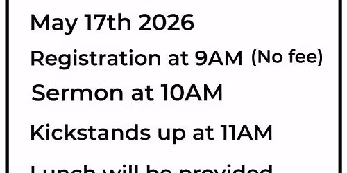 Open Door Church Blessing of the Bikes, Ride and Lunch (No cost!)