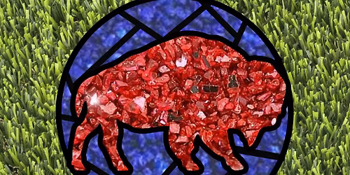 Buffalo Crushed Glass Suncatcher