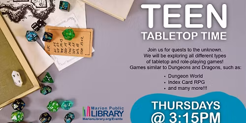 Teen Tabletop Trivia