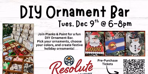 DIY Ornament Bar with Planks & Paint DIY Workshop