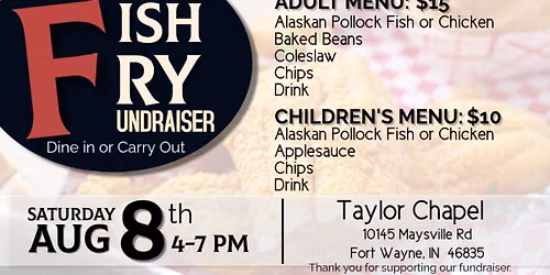 Fish Fry: Dine In or Carry Out