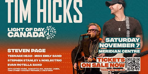 Light of Day Canada 2026 Festival featuring Tim Hicks