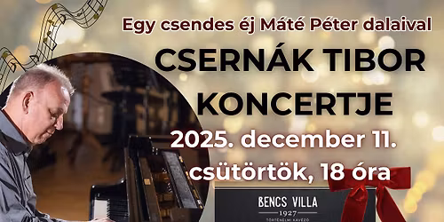 Egy csendes \u00e9j M\u00e1t\u00e9 P\u00e9ter dalaival - Csern\u00e1k Tibor koncertje\ud83c\udfb6\u2728\ufe0f