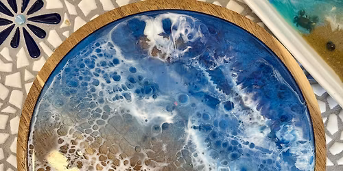 Resin Art Lazy Susan craft workshop in Montgomery County, Md.