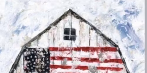 Patriotic Barn Painting Class at Farm Girl Finds