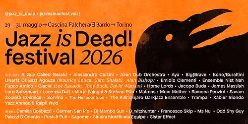 Jazz is Dead! Festival 2026 \u2022 Backwards