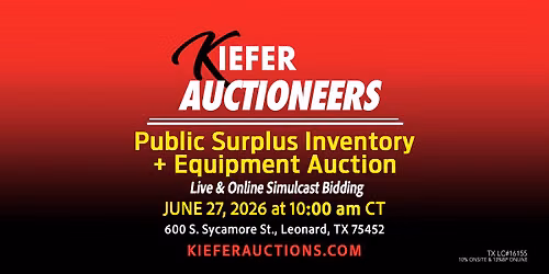 Public Surplus Inventory + Equipment Auction