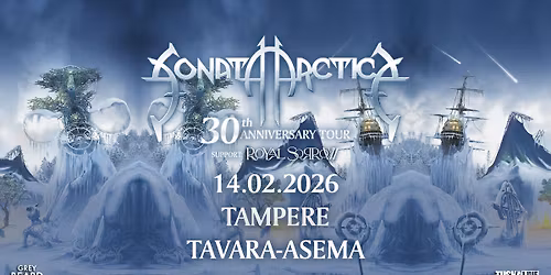 TuskaLive: Sonata Arctica + Support: Royal Sorrow, 14.02.2026, Tavara-asema, Tampere