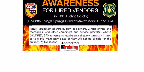 Incident Safety For Hired Equipment Vendors (RED CARD) Info: 916-293-2586