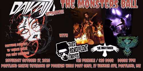 Daikaiju Attacks The Monster\u2019s Ball w\/ Greenbriar, Tarots, Nightbirds
