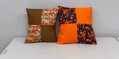 SMP October 26th, 1:30pm-4:30pm, Fall Pillow Sewing Machine Basics Class w\/ Renee's Stitch & Style