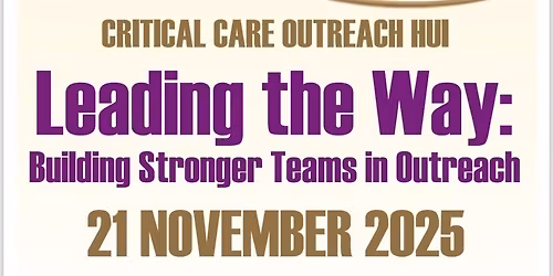 Critical Care Outreach Forum Annual Hui