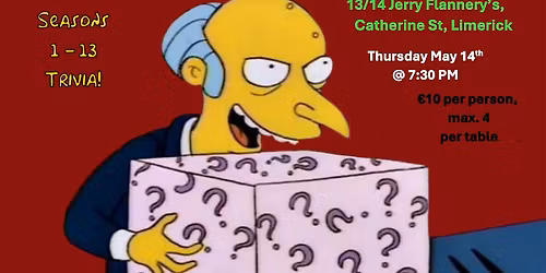 Simpsons Table Quiz