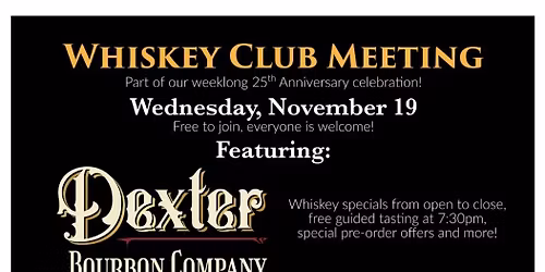 Whiskey Club Meeting