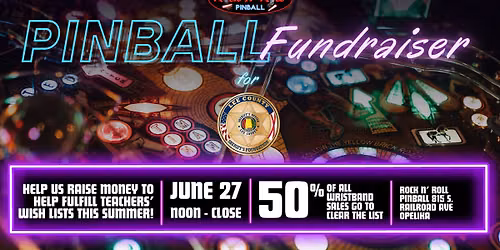 Pinball Fundraiser for Clear the List