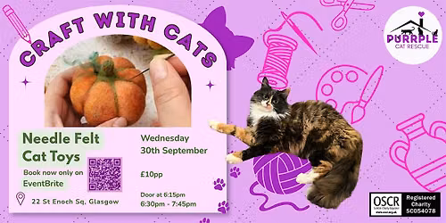 Needle Felting Craft with Cats!