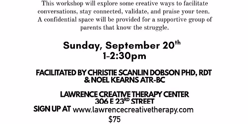 Creative Therapy Workshop for Caregivers of Teens