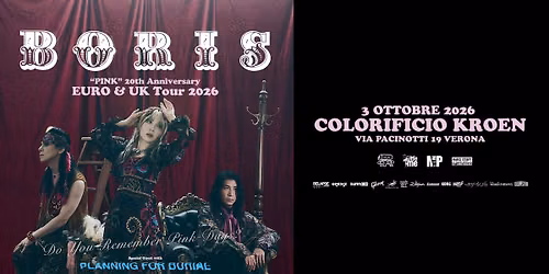 BORIS live al Colorificio Kroen