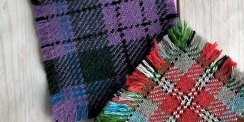 Portable Frame Loom Weaving: Plaid Mug Rug Workshop