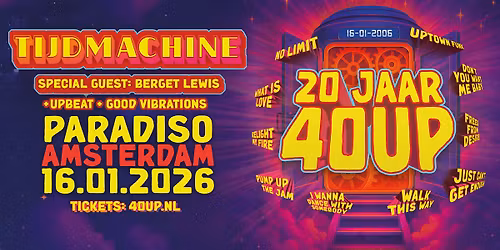 40UP presents: Tijdmachine Tour in Paradiso Amsterdam