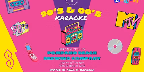90's & 00's Karaoke Night at Pompano Beach Brewing