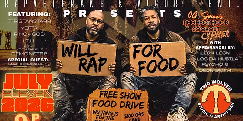 WILL RAP FOR FOOD