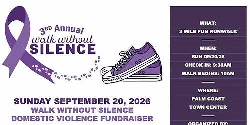 3rd Annual Walk Without Silence Domestic Violence Awareness 5K