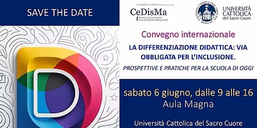 LA DIFFERENZIAZIONE DIDATTICA: VIA OBBLIGATA PER L'INCLUSIONE.