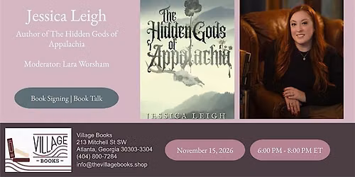 Book Signing and Author Talk with Jessica Leigh