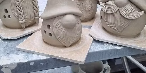 Garden Gnomes and Lanterns Hand Building 1 Day Pottery Class