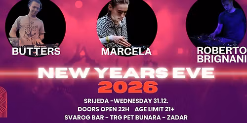 NYE 2026 PARTY AT SVAROG BAR ZADAR