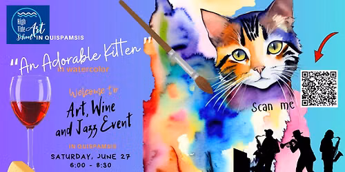 Paint an Adorable Kitten in Watercolor.  Paint and Sip Night in Quispamsis