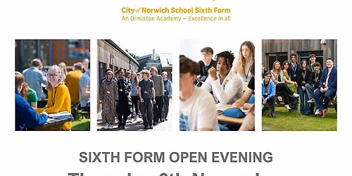 City of Norwich School Sixth Form Open Evening Oct 2026