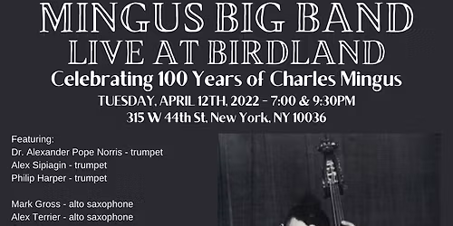 Birdland Big Band at Birdland Jazz Club