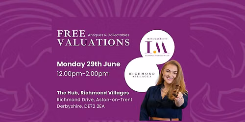 Free Antiques & Collectables Valuation Event - Richmond Villages, Aston-on-Trent
