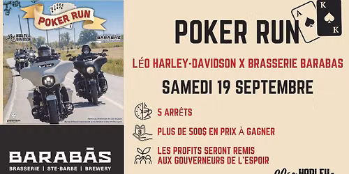POKER RUN L\u00c9O HARLEY-DAVIDSON X BARABAS