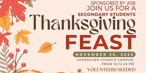 Secondary Thanksgiving Feast