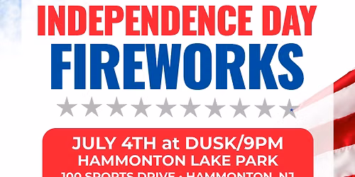 Hammonton Lake Park 4th of July Fireworks