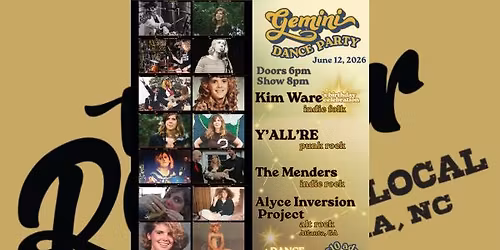  Gemini Dance Party w\/Y'all're, The Menders & Alyce Inversion Project