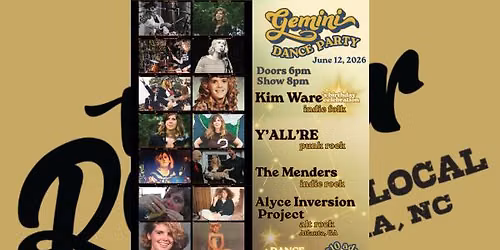 Gemini Dance Party w\/Y'all're, The Menders & Alyce Inversion Project