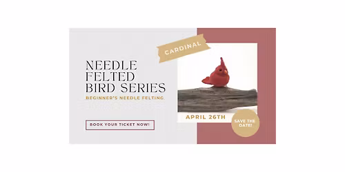 Needle Felted Cardinal