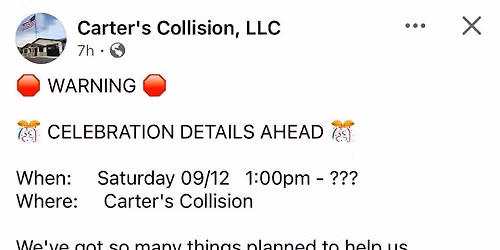 Carter\u2019s Collision 20th Anniversary Bash
