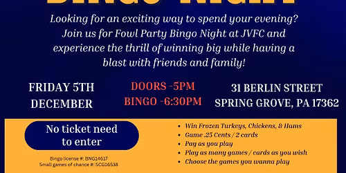 Fowl Party Bingo Night